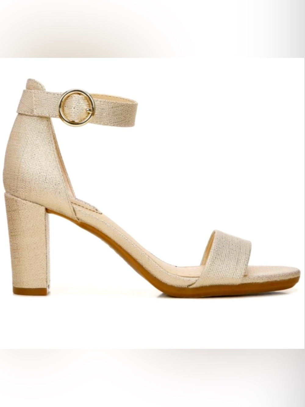 Life Stride Beige Ankle-Strap Block Heel Sandals